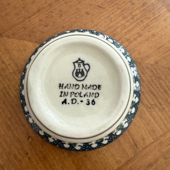 Polish Pottery votive candle holder - 3" - Picture 6 of 6